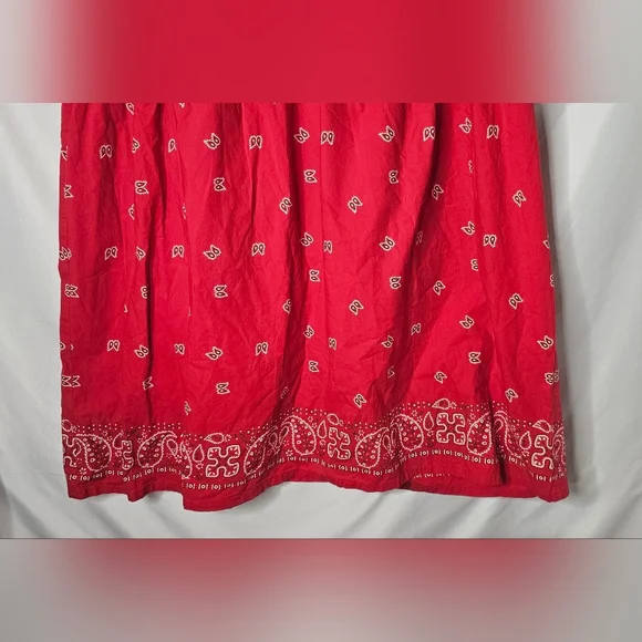 Vintage Blair 80s Red Bandana Dress Size Large - Picture 4 of 11